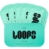 LOOPS CLEAN SLATE packaging on a bathroom counter highlighting detoxifying hydrogel formula