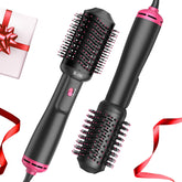 Lopeie 4-in-1 hair dryer brush with oval barrel smooths and volumizes hair.