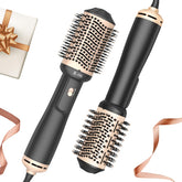 Lopeie hair dryer brush with oval barrel for smoothing and volume.