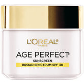 L'Oreal Paris Age Perfect Collagen Expert day moisturizer jar closeup shows rich hydration.