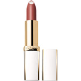 L'Oreal Paris Age Perfect Lipstick Bright Mocha tube closeup with nourishing hydration.