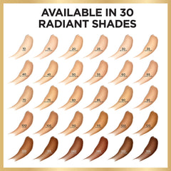 L'Oreal Paris Age Perfect Radiant Serum Foundation SPF50 logo visible on packaging