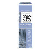 L'Oreal Paris Colorista blue bottle shows color-depositing dye for bleached hair refresh.
