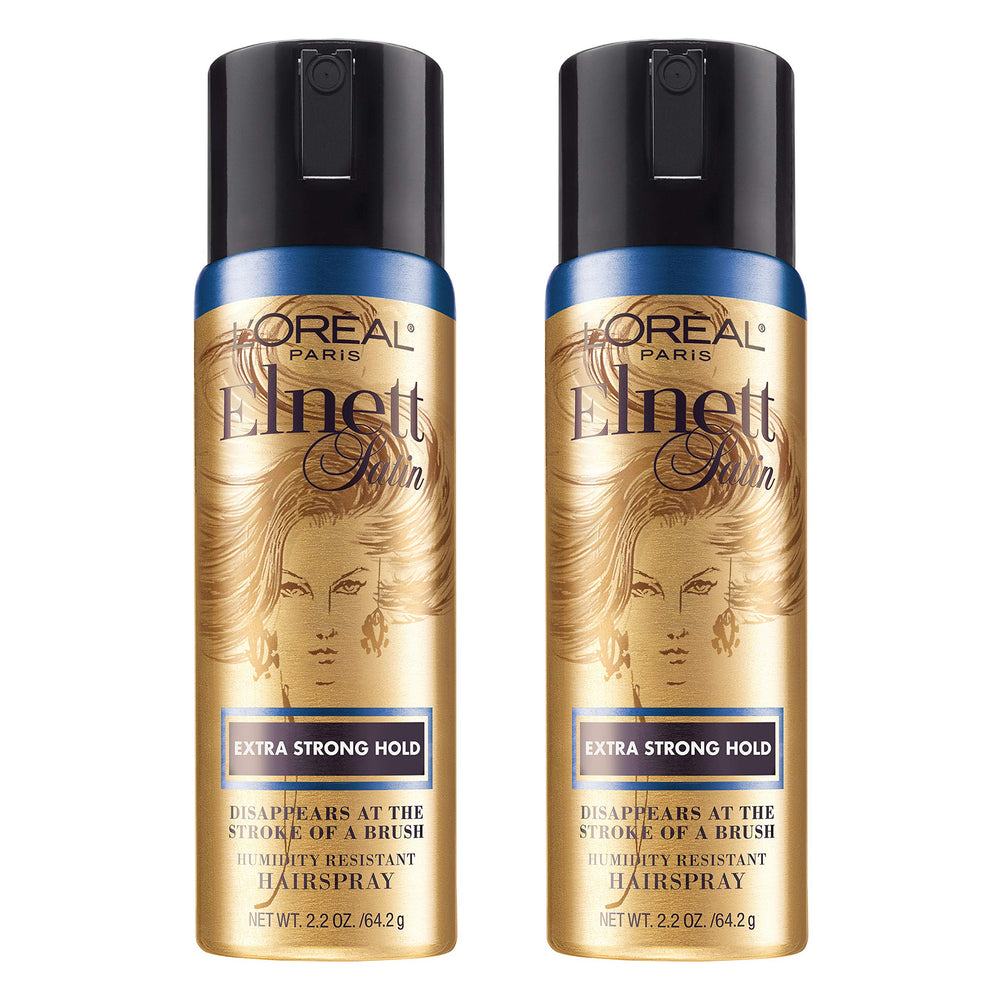 L'Oreal Paris Elnett travel-size hairspray bottle for on-the-go styling with strong hold