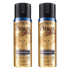 L'Oreal Paris Elnett travel-size hairspray bottle for on-the-go styling with strong hold