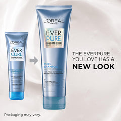 L'Oreal Paris EverPure curl-definition closeup highlights enduring bounce and shine.