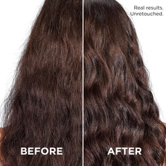 LOreal Paris Frizz Defy Conditioner rinse shot highlighting detangling and frizz resistance.