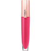 L'Oreal Paris Glow Paradise closeup shows pomegranate hydration on lips.