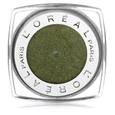L'Oreal Paris Infallible 24 HR Eyeshadow Golden Emerald swatch demonstrates long-wear pigment for all-day color.