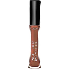 L'Oreal Paris Infallible 8HR Hydrating Lip Gloss Barely Nude cap closeup for all-day shine
