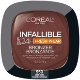 L'Oreal Paris Infallible bronzer with soft-matte texture for all-day warmth.