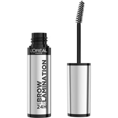 L'Oreal Paris Infallible brow lamination tube shown; delivers lift and a natural, long-wear hold.