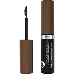 L'Oreal Paris Infallible Brow Mascara brush close-up for volume and density.