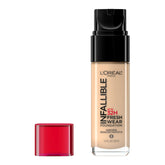 L'Oreal Paris Infallible Fresh Wear bottle shows lightweight longwear color for all-day wear.