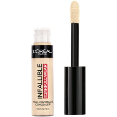 L'Oreal Paris Infallible Full Wear Concealer bottle closeup showing full-coverage matte formula.
