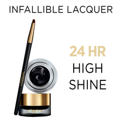 L’Oréal Paris Infallible Lacquer Eyeliner high-shine lacquer finish on a swatch.
