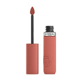L'Oreal Paris Infallible Matte Resistance Rose Heat swatch showing bold color payoff for all day wear