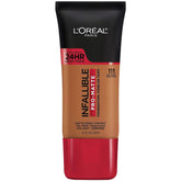 L'Oreal Paris Infallible Pro-Matte Foundation Soft Sable bottle pour shows air-light texture for long wear
