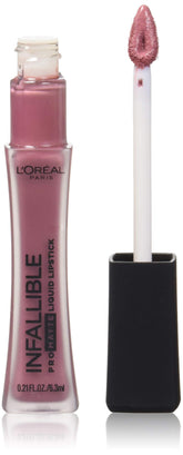 L’Oréal Paris Infallible Pro Matte Lipstick Petal Potion swatch showing rich matte color and precision.