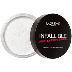 L'Oreal Paris Infallible Pro-Sweep Lock soft-focus closeup highlighting pore-blurring effect