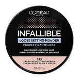 L'Oreal Paris Infallible tinted loose setting powder matte finish compact delivers lasting matte look.