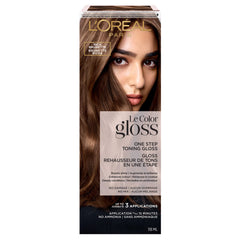 L'Oreal Paris Le Color One Step Toning Hair Gloss bottle pour adds subtle color boost.
