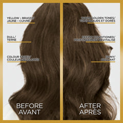 L'Oreal Paris Le Color One Step Toning Hair Gloss in-shower application refreshes warm brunette tones.