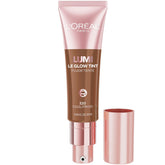 L'Oreal Paris Lumi Le Glow Tint bottle close-up highlights lightweight glow and hydration.