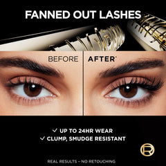 L'Oreal Paris Panorama Mascara 24h-wear photo emphasizes durable staying power.