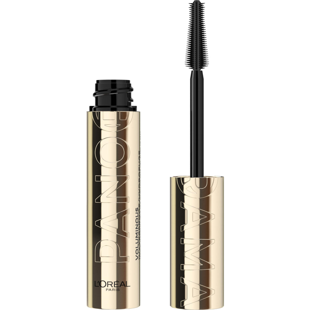 L'Oreal Paris Panorama Mascara tube closeup shows sleek design for long-lasting wear