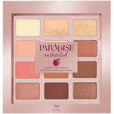 L'Oreal Paris Paradise Enchanted palette open view shows creamy ivory to coral shades for versatile looks.