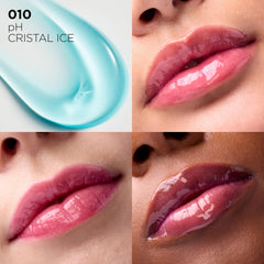 L'Oreal Paris Plump Ambition lip oil swatch reveals a personalized pink tint.