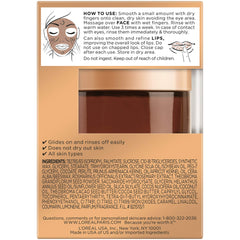 Face application demonstrates smoothing exfoliation on facial skin.