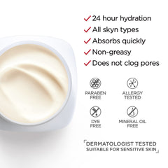 L'Oreal Paris Revitalift cream being applied to face and neck for smoothing.