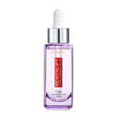 L'Oreal Paris Revitalift Filler Serum bottle closeup shows concentrated hydration for plump skin.