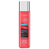 L'Oreal Paris Revitalift toner bottle close-up highlighting gentle glycolic exfoliation.