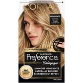 L'Oreal Paris Superior Preference Balayage Kit packaging shows at home color options