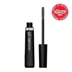 L'Oreal Paris Telescopic Lift Mascara brush detail highlights double-hook bristles catching every lash
