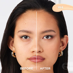 L'Oreal Paris Radiant Serum Concealer shows hyaluronic acid and caffeine for hydration and brightening.