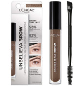 L'Oreal Paris Unbelieva-Brow brow gel brush closeup for precise application.