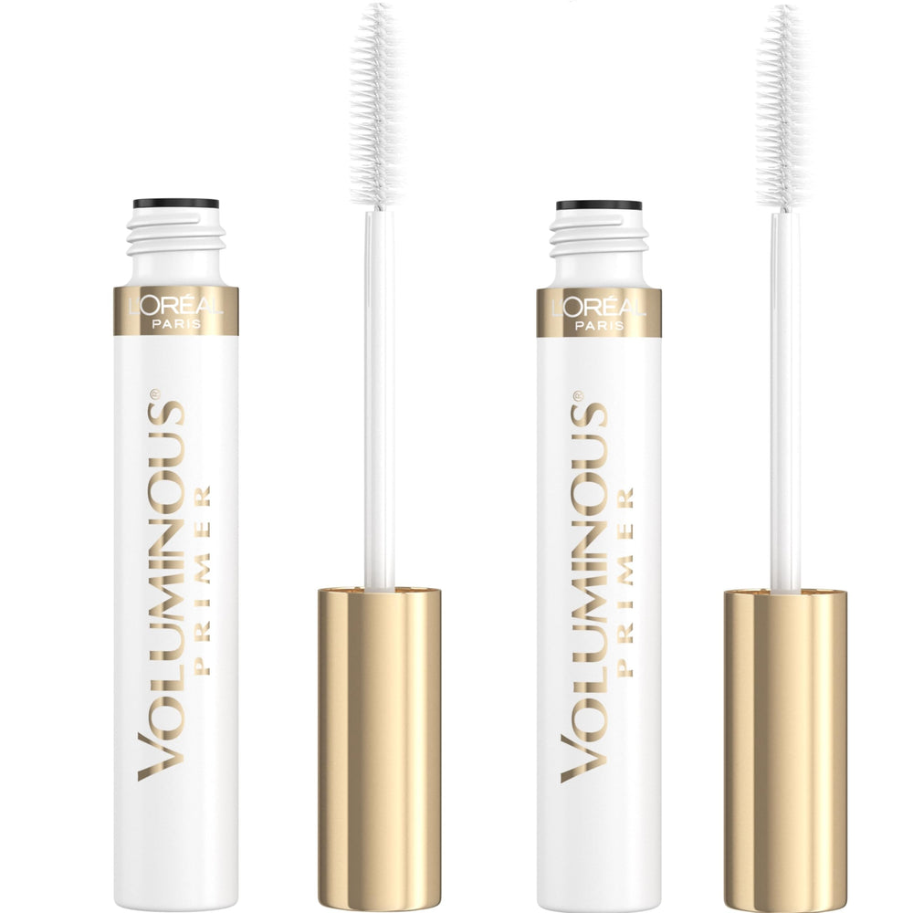 L'Oreal Paris Voluminous primer bottle prepping lashes for added lift