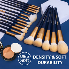 LORYP blue synthetic bristles are soft and skin-friendly for sensitive skin makeup.