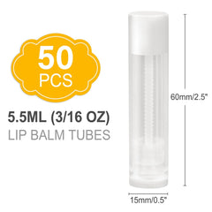 LotFancy clear lip balm tubes show color and texture clearly.