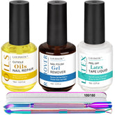 LOUINSTIC gel polish remover kit cover showcases at-home removal convenience.