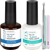 LOUINSTIC gel nail remover bottle showing fast at-home removal capability