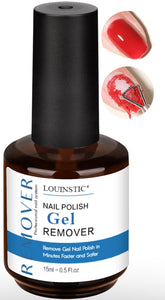 LOUINSTIC Gel Polish Remover bottle front highlighting acetone-free, fast removal for at-home use
