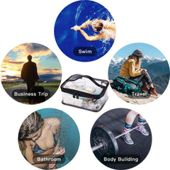 Louise Maelys transparent travel bag with handle offers easy carrying on trips