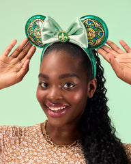 Loungefly Tiana ears close-up embroidery highlights detailed, quality craftsmanship