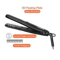 LOVANI mini flat iron heats up in 60 seconds.