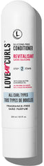 Love Ur Curls fragrance-free conditioner bottle showing lightweight hydration for curls